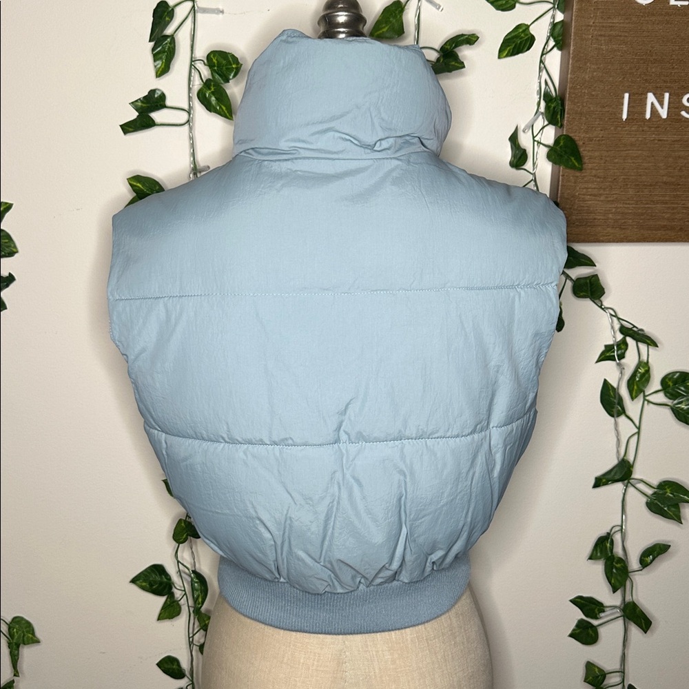 Garage Mini Puff Cropped Puffer Vest Teal - Picture 4 of 7